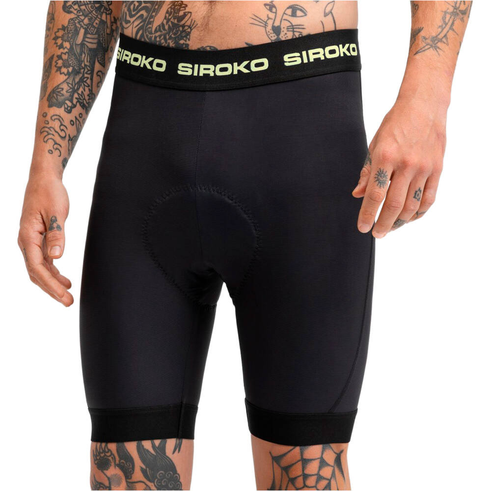 Siroko culotte corto hombre MTB MoveFit Black NEGRO vista frontal