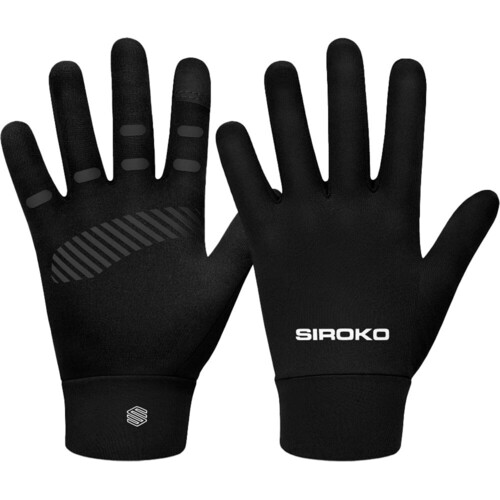 Siroko guantes ciclismo niño K-CORE BARSPIN NEGRO
