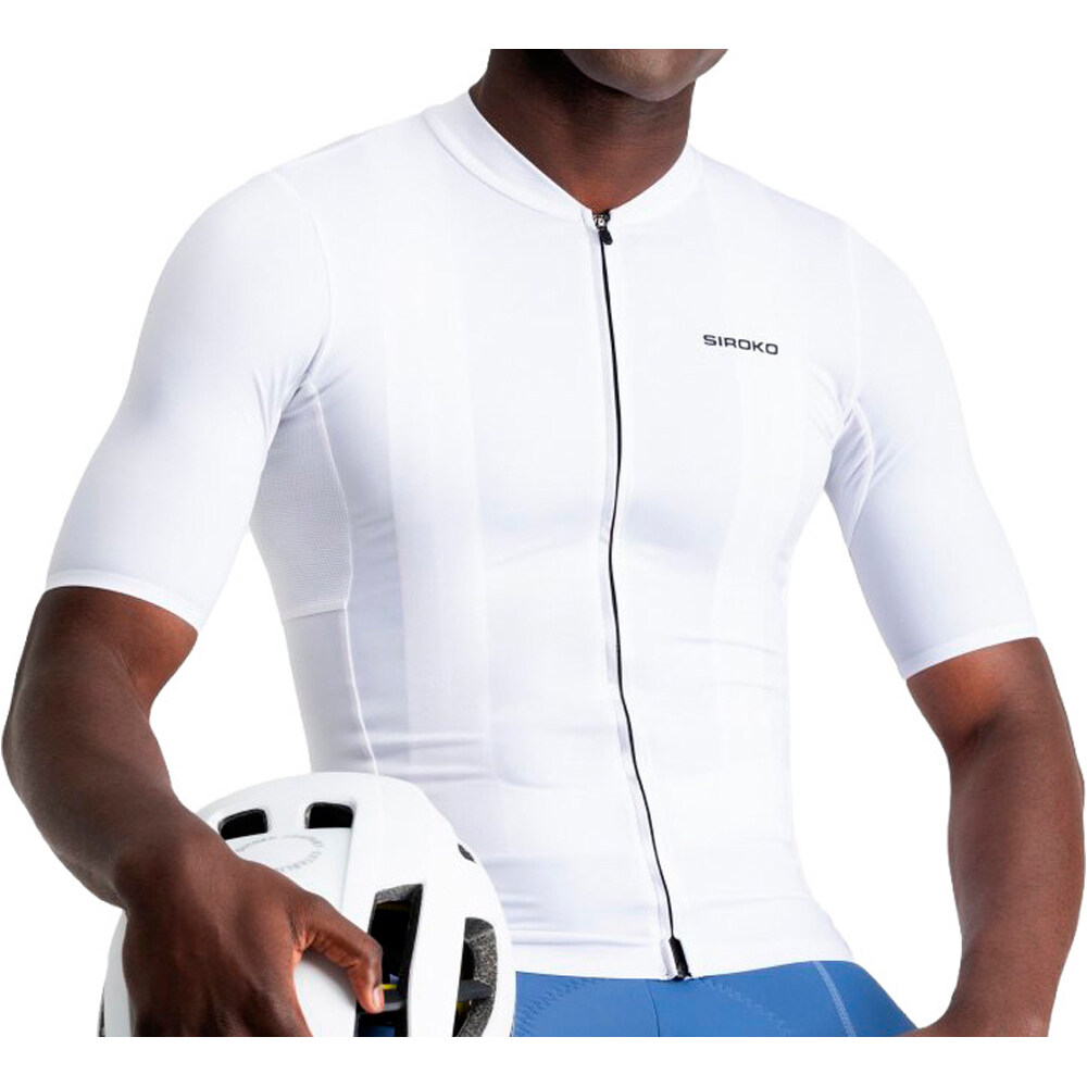 Siroko maillot manga corta hombre M6R Vent BLANCO vista frontal