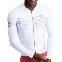 Siroko maillot manga larga hombre M2 Noise BLANCO vista frontal