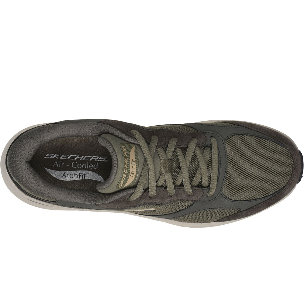 Skechers zapatilla cross training hombre ARCH FIT 2.0 VERDE vista superior