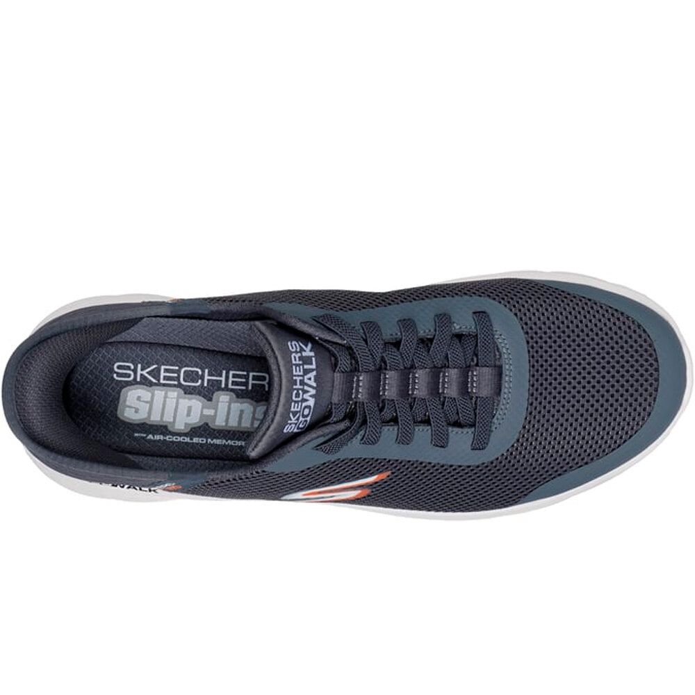 Skechers zapatilla cross training hombre GO WALK FLEX - HANDS UP GRIS vista superior