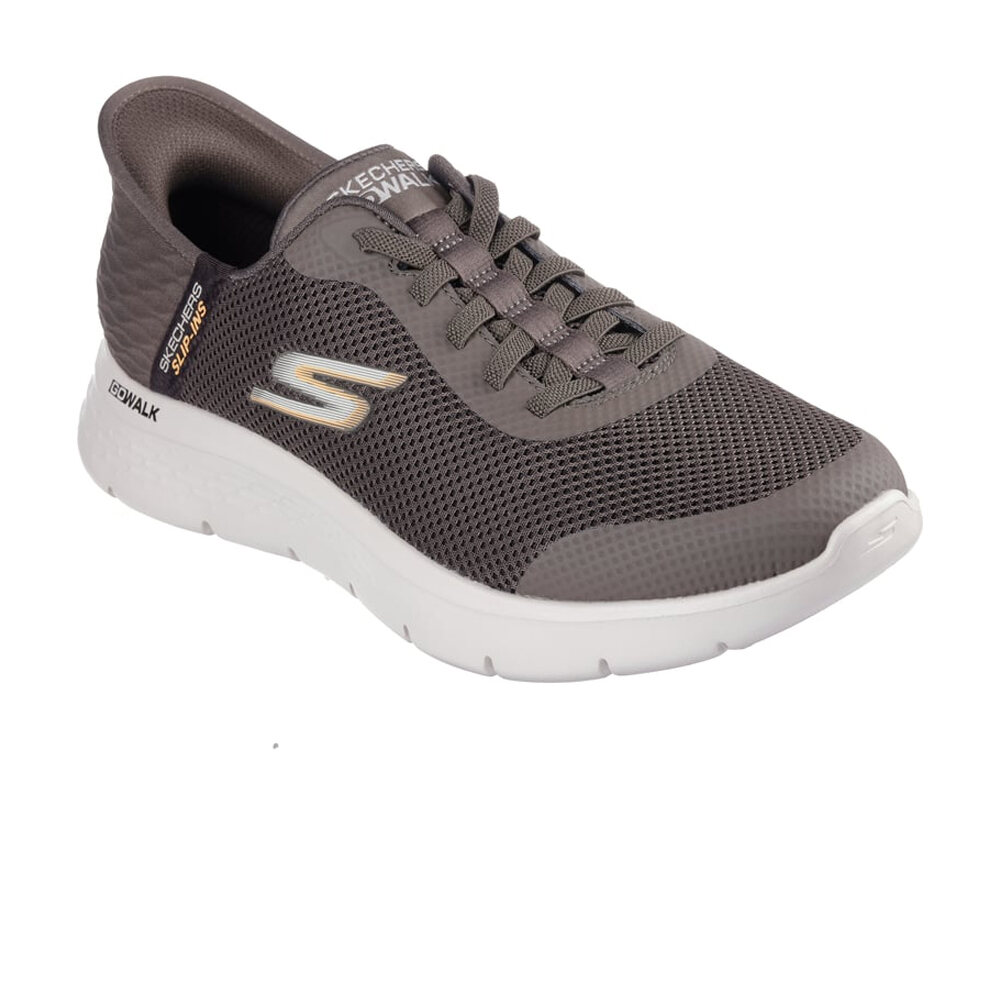 Skechers zapatilla cross training hombre GO WALK FLEX - HANDS UP MARRON lateral interior