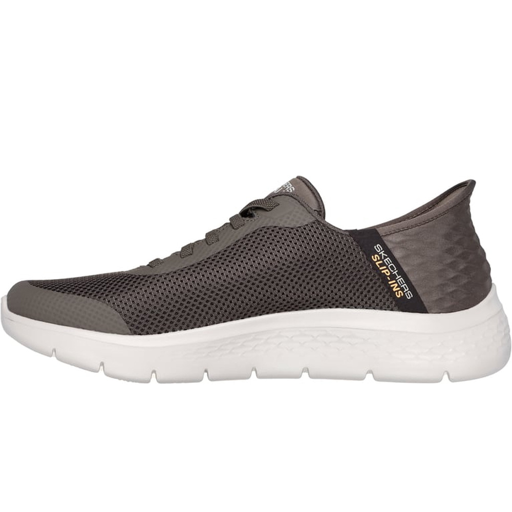 Skechers zapatilla cross training hombre GO WALK FLEX - HANDS UP MARRON puntera