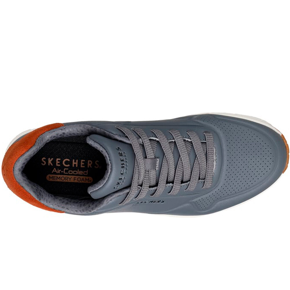 Skechers zapatilla cross training hombre UNO - TAILORED AIR GRIS vista superior
