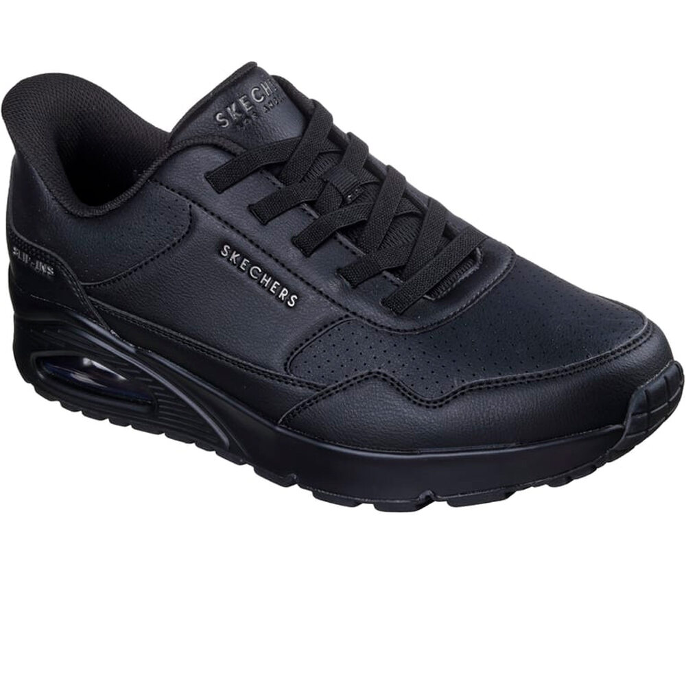 Skechers zapatilla moda hombre UNO-BANKSIA LUXE NEGRO lateral interior