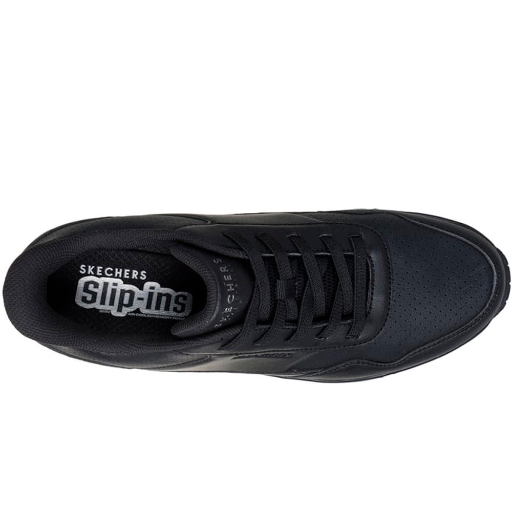 Skechers zapatilla moda hombre UNO-BANKSIA LUXE NEGRO vista superior