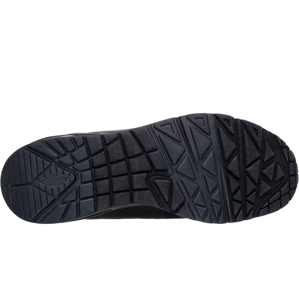 Skechers zapatilla moda hombre UNO-BANKSIA LUXE NEGRO vista trasera
