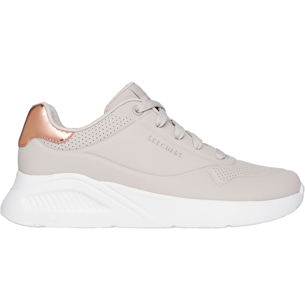 Skechers zapatilla moda mujer UNO LITE - SHIMMER ALONG MARRON lateral exterior