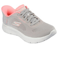Skechers zapatillas fitness mujer GO WALK FLEX MARRON lateral interior