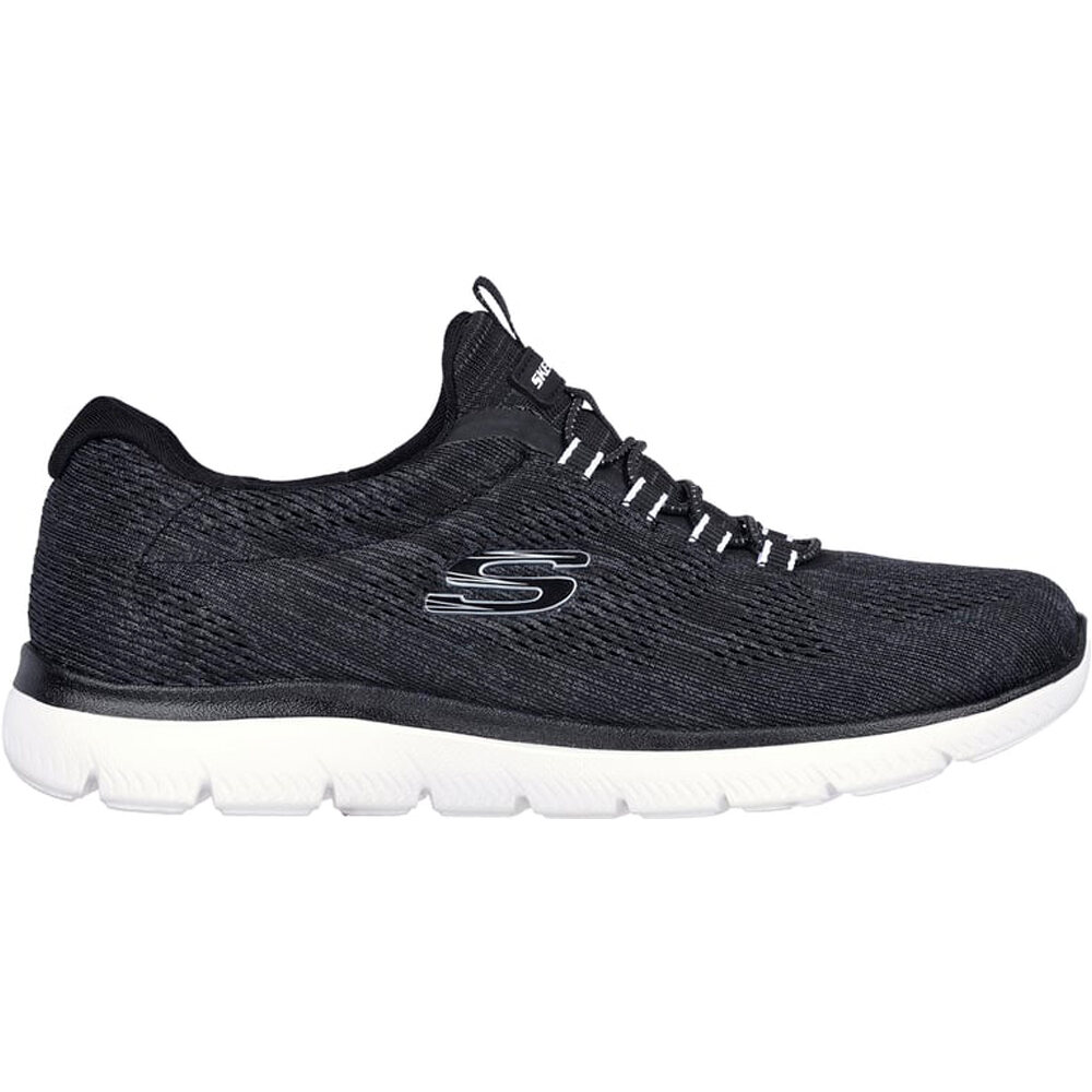 Skechers zapatillas fitness mujer SUMMITS NEGRO lateral exterior