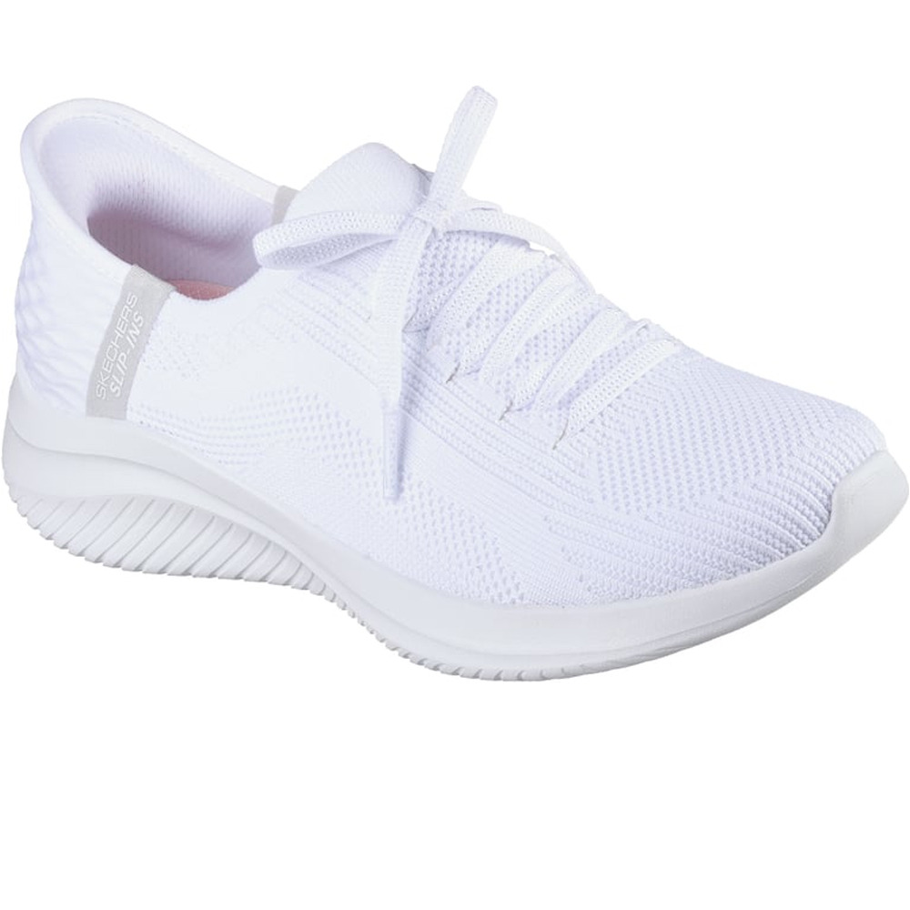 Skechers zapatillas fitness mujer ULTRA FLEX 3.0-BRILLIANT PATH BLANCO lateral interior