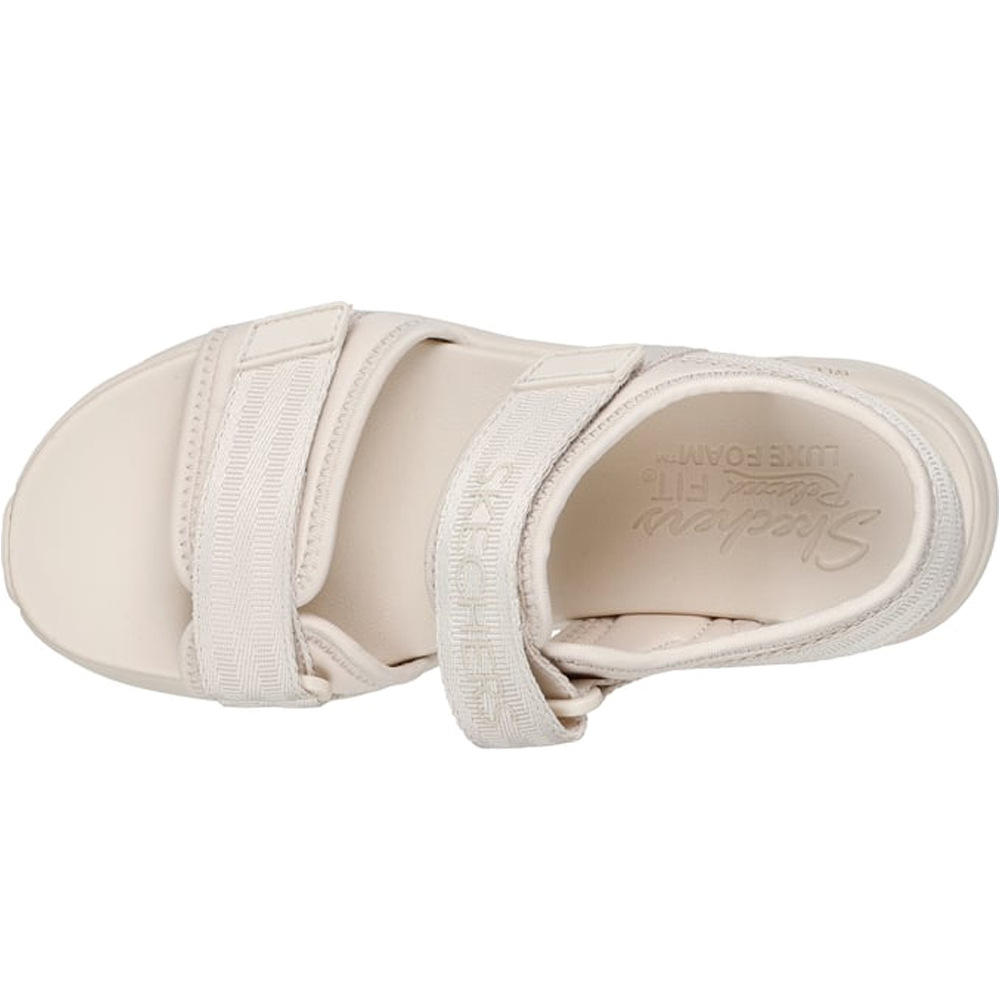 Skechers zueco mujer D'LUX WALKER - ADORED DAYS MARRON vista superior