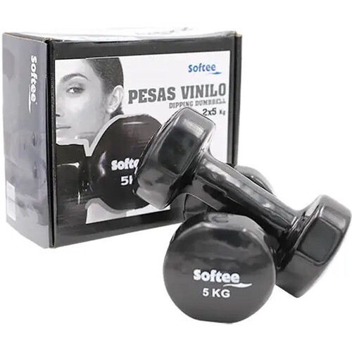 SOFTEE JUEGO PESAS VINILO 5KG negro