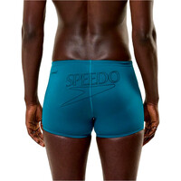Speedo bañador natación hombre Endurance+ Logo Aquashort VERDE vista trasera