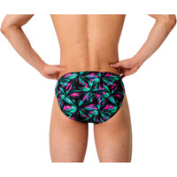 Speedo bañador natación hombre MALE PRINTED BRIEF AZUL vista trasera