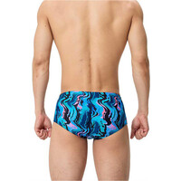 Speedo bañador natación hombre PRINTED 13.5CM BRIEF AZUL vista trasera