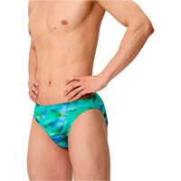 Speedo bañador natación hombre PRINTED BRIEF VERDE vista detalle