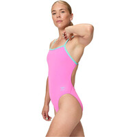 Speedo bañador natación mujer FEMALE SOLID V-BACK 2.0 ROSA vista detalle