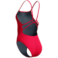 Speedo bañador natación mujer FL SOLID WEB BACK ROJO vista detalle