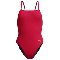 Speedo bañador natación mujer FL SOLID WEB BACK ROJO vista frontal