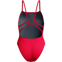 Speedo bañador natación mujer FL SOLID WEB BACK ROJO vista trasera
