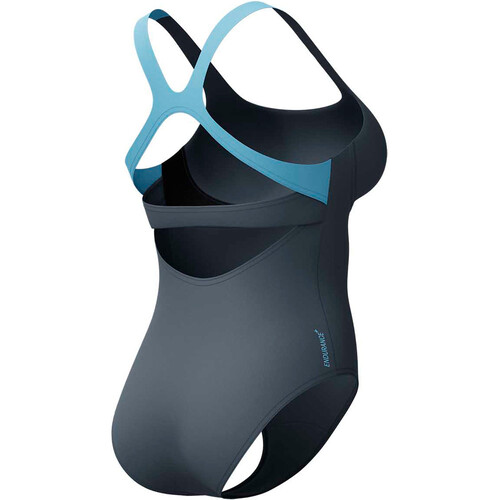 SPEEDO FLEX BAND SWIMSUIT WITH BUILT IN SWIM BRA gris