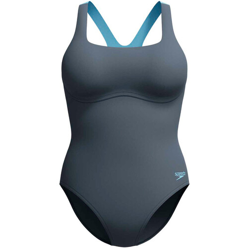 SPEEDO FLEX BAND SWIMSUIT WITH BUILT IN SWIM BRA gris