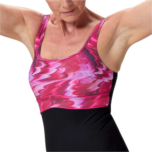 SPEEDO PRINT CONTOUR ECLIPSE ONE PIECE gris