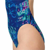 Speedo bañador natación mujer PRINTED V-BACK 2.0 AZUL 04