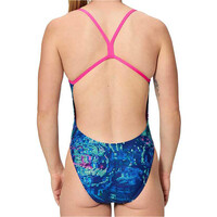 Speedo bañador natación mujer PRINTED V-BACK 2.0 AZUL vista trasera