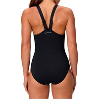 Speedo bañador natación mujer SCULPTURE HIGH NECK CONTOUR ONE PIECE VERDE vista trasera