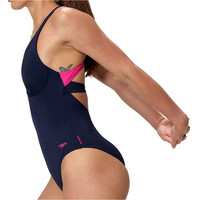 Speedo bañador natación mujer SOLID FLEX BAND ONE PIECE NARANJA vista detalle