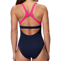 Speedo bañador natación mujer SOLID FLEX BAND ONE PIECE NARANJA vista trasera