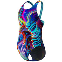 Speedo bañador natación niña DIGITAL ALLOVER LEADERBACK AZUL 03
