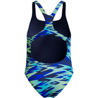 Speedo bañador natación niña HYPERBOOM PRINT MEDALIST ONE PIECE NARANJA vista trasera