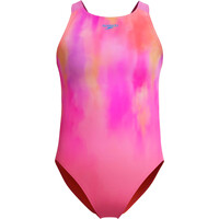 Speedo bañador natación niña PRINT PULSEBACK ONE PIECE ROSA vista frontal