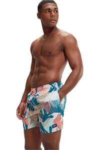 Speedo bañador playa hombre DIGITAL PRINTED LEISURE 16 NARANJA vista detalle