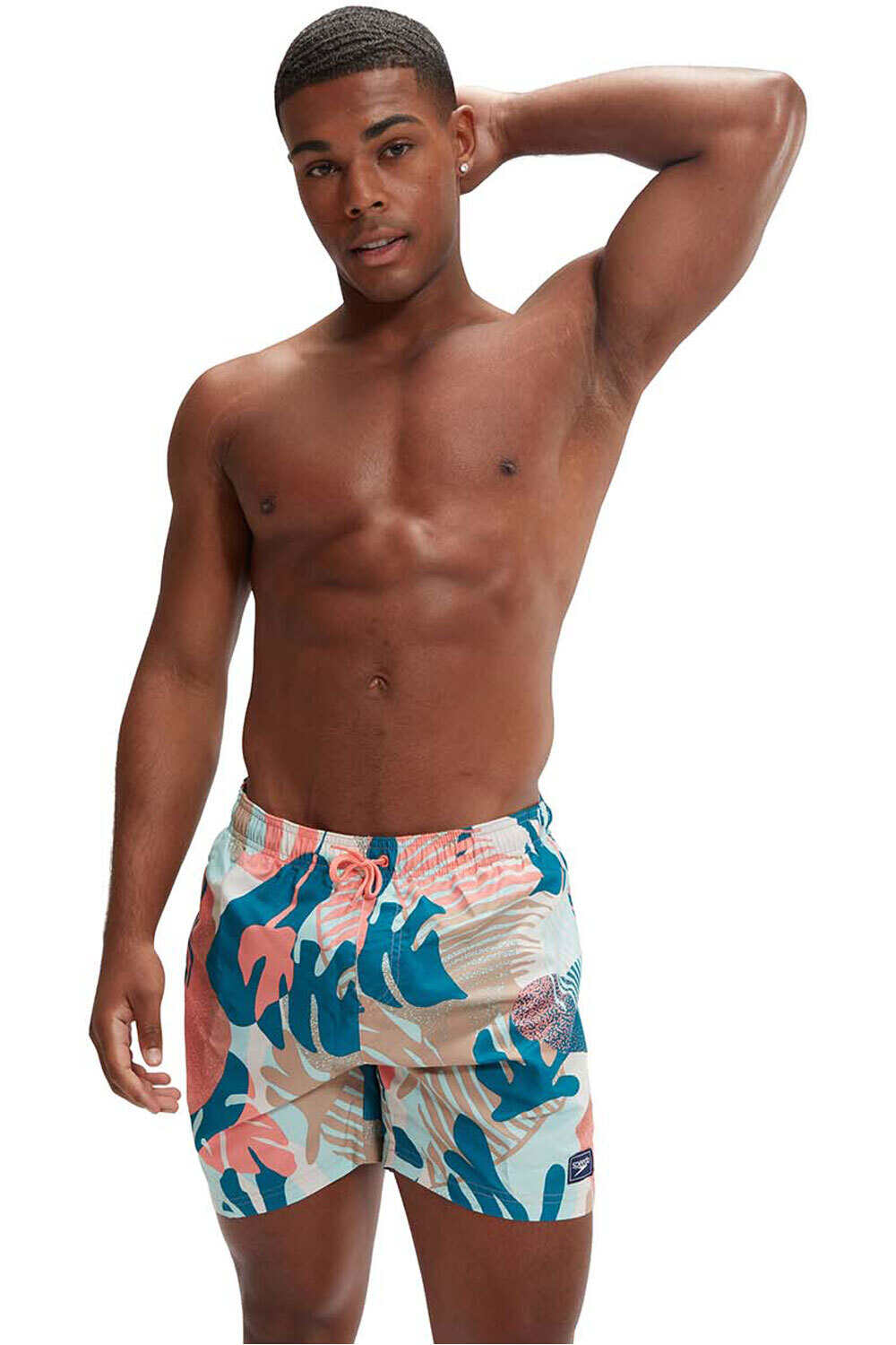 Speedo bañador playa hombre DIGITAL PRINTED LEISURE 16 NARANJA vista frontal