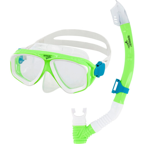 SPEEDO ADVENTURE MASK SNORKEL SET verde