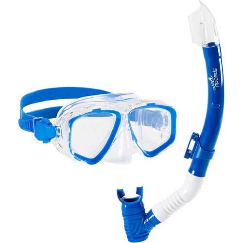 SPEEDO JUNIOR ADVENTURE MASK SNORKEL SET azul