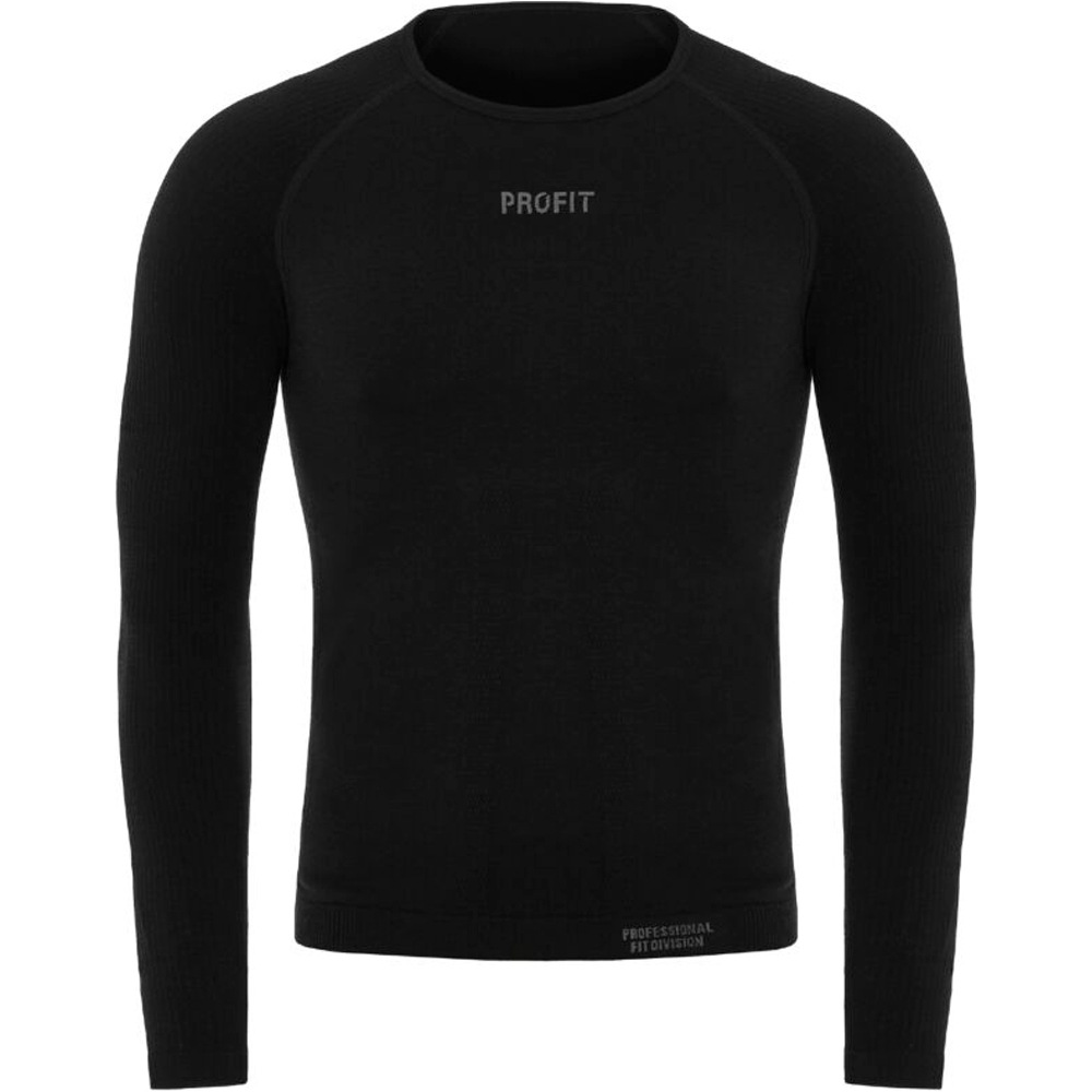 Spiuk camiseta térmica manga larga PROFIT COLD&RAIN NEGRO vista frontal