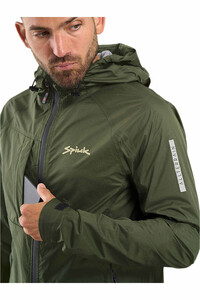 Spiuk chaqueta impermeable ciclismo hombre ALL TERRAIN VERDE vista trasera