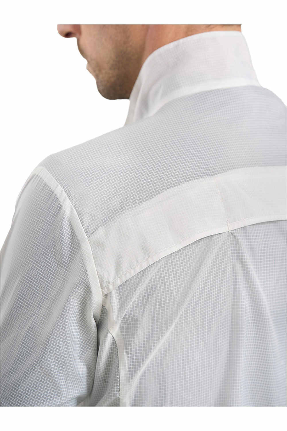 Spiuk cortavientos ciclismo hombre ANATOMIC BLANCO vista trasera