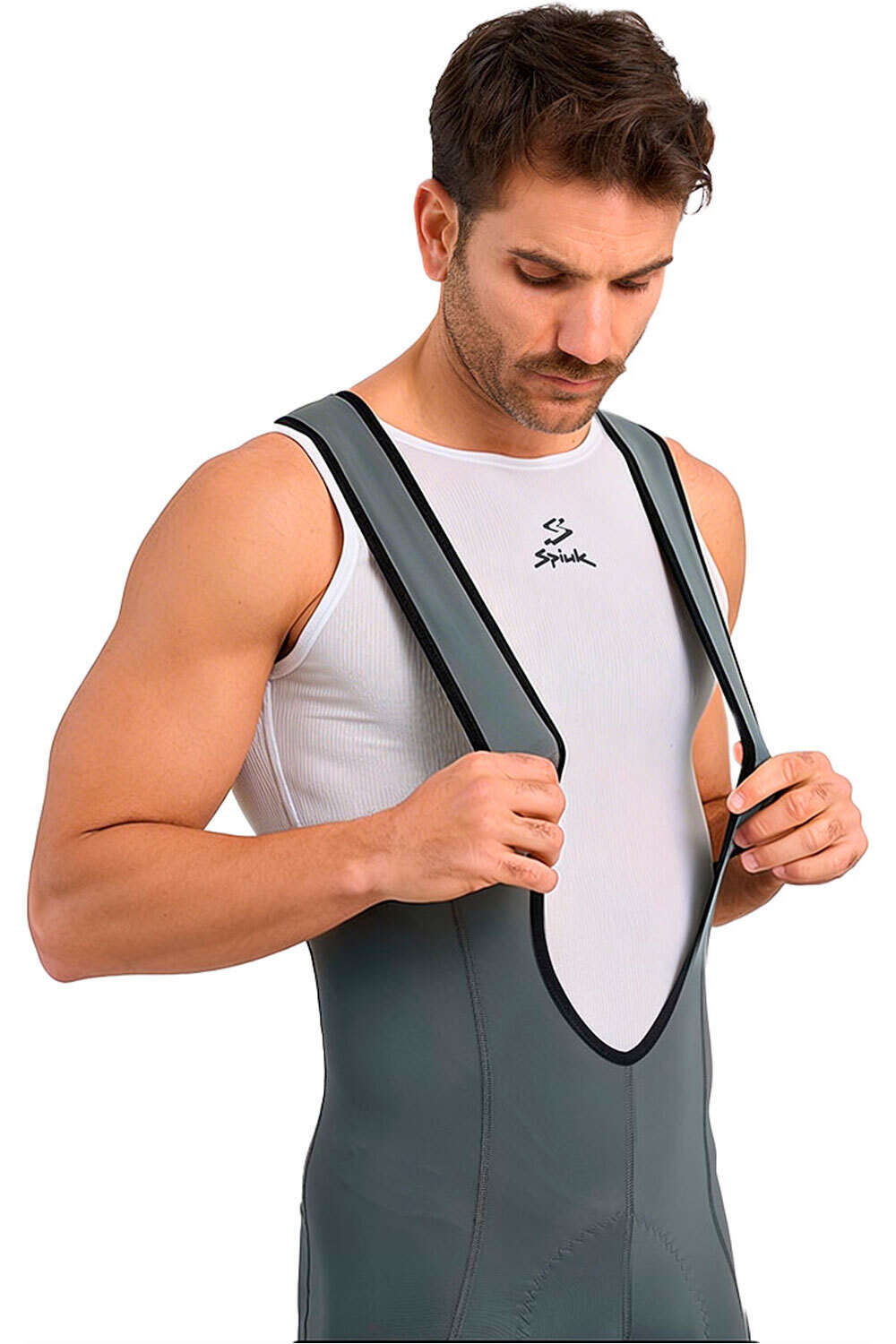 Spiuk culotte corto hombre ANATOMIC 300 GRIS vista detalle