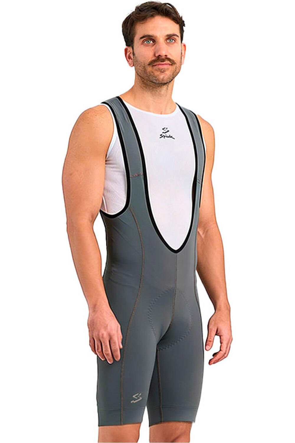 Spiuk culotte corto hombre ANATOMIC 300 GRIS vista frontal