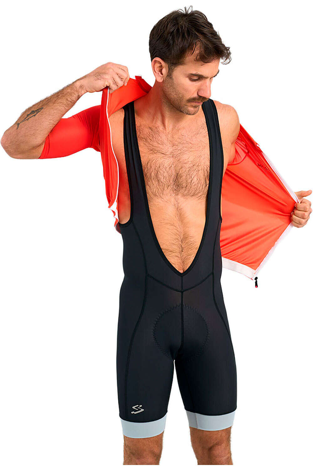 Spiuk culotte corto hombre ANATOMIC CLASSIC NEGRO vista trasera
