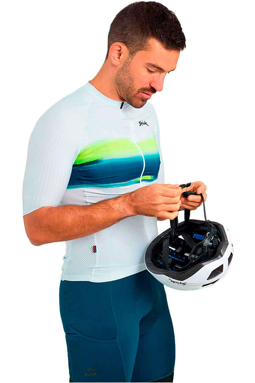 Spiuk maillot manga corta hombre SUMMUM GRAVEL BLANCO vista trasera