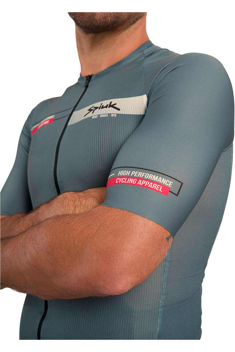 Spiuk maillot manga corta hombre TOP TEN GRIS vista trasera