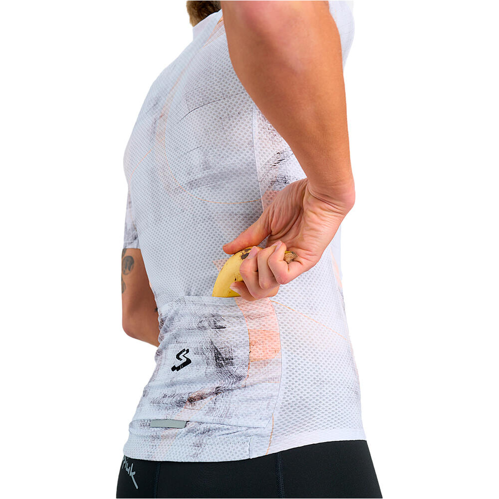 Spiuk maillot manga corta mujer SUMMUM GRAVEL GRIS vista trasera